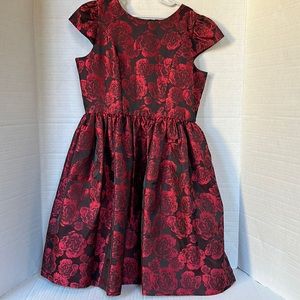 Chasing Fireflies Red Roses Dress Girls Size 12